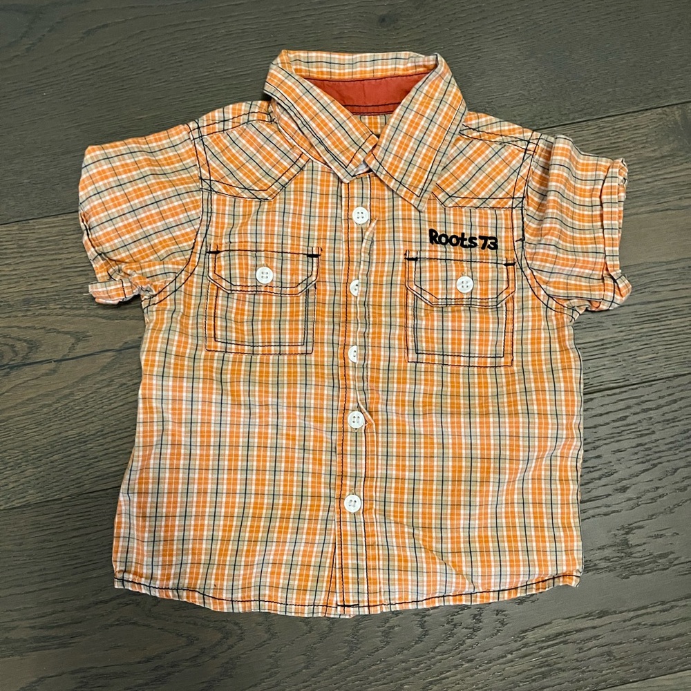 Roots boys dress shirt sz 18-24M nwt
